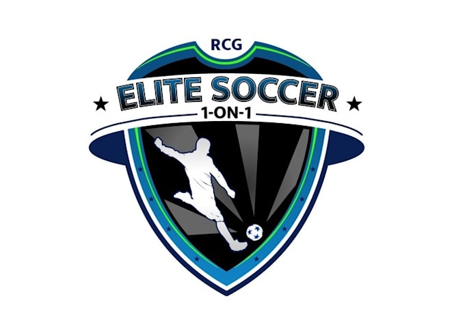 create modern elite soccer player logo