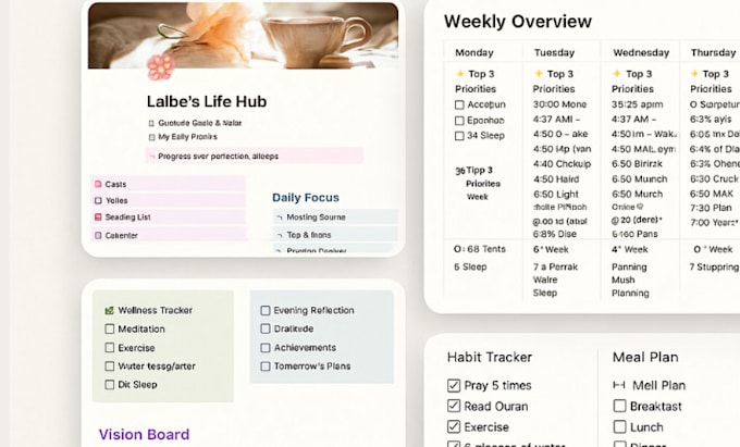custom aesthetic notion dashboard using free templates
