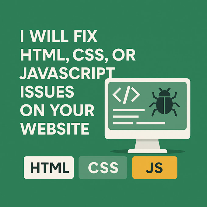 Fix html, css, or javascript issues on your website by Np_techstudio ...