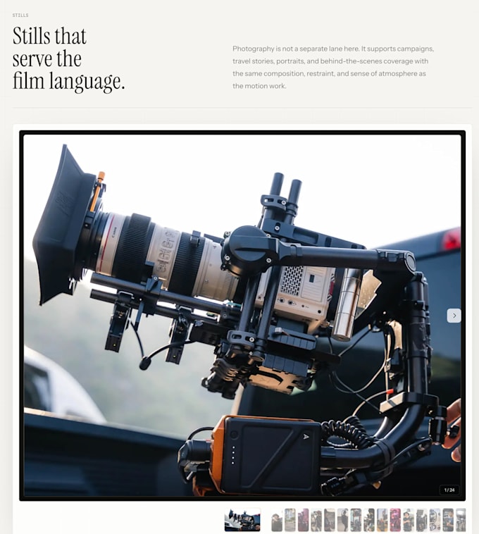 create a website for your photography or videography