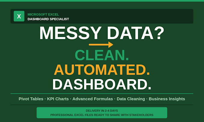 create excel dashboard and mis report for business