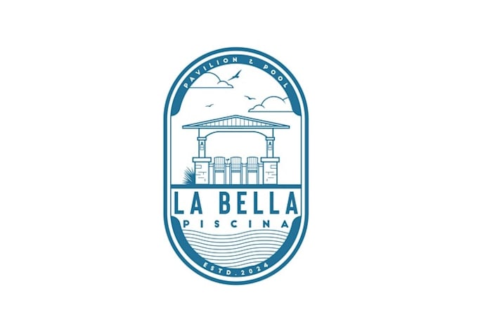 design party pool house logo