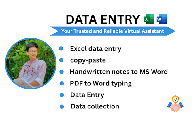 do pdf to word, data entry, and copy paste work