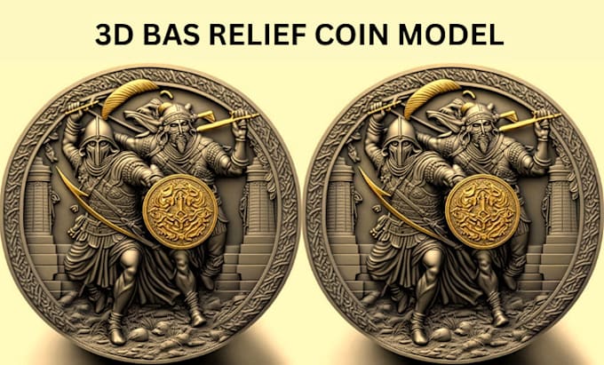 Do 3d bas relief 3d coin model 3d medallion cnc design stl for 3d ...