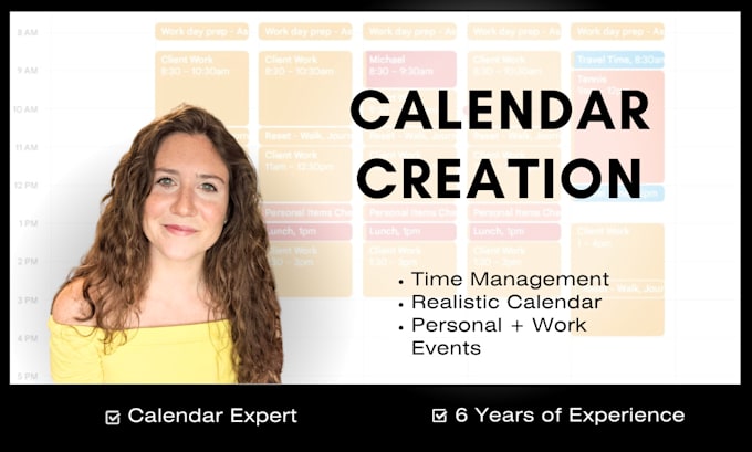 create an ideal calendar customized to you