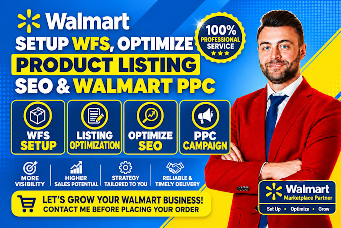 setup walmart wfs, walmart listing optimization, walmart SEO and PPC advertising