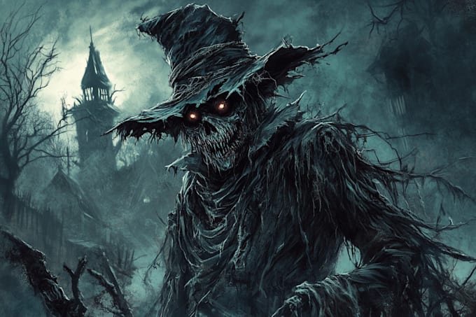 draw fantasy or horror character illustration