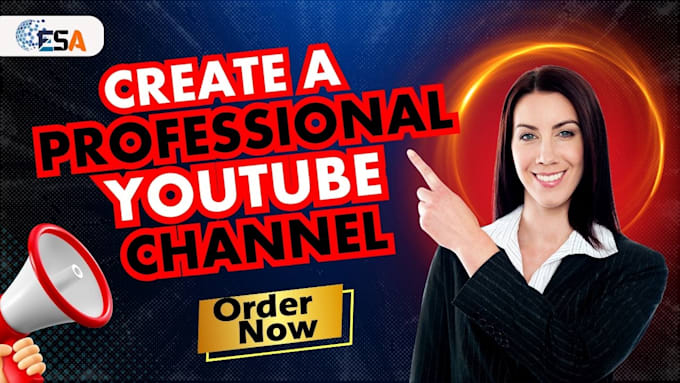 create a youtube channel with professional design