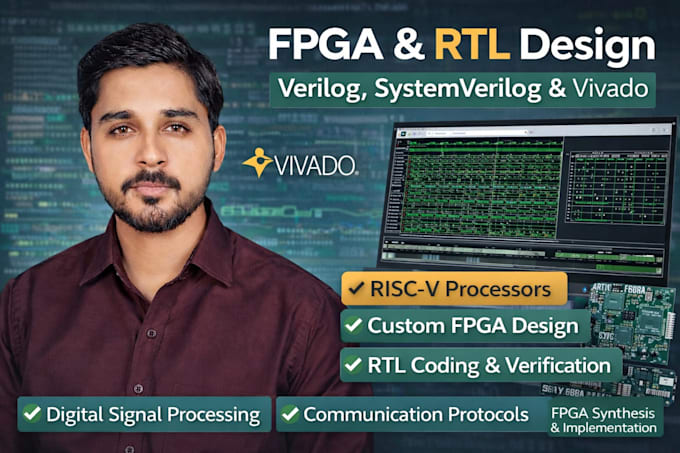 design custom fpga and rtl projects using verilog, systemverilog, and vivado