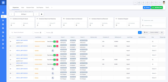 create a logistics, cargo, dispatch and driver management software