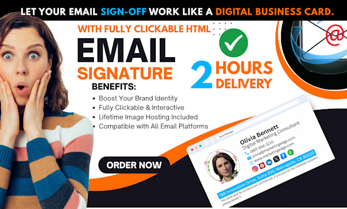 clickable HTML email signature for gmail or any mail