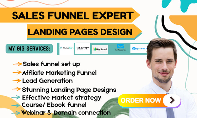 build systemio sales funnel go high level zoho CRM wix getresponse landing page