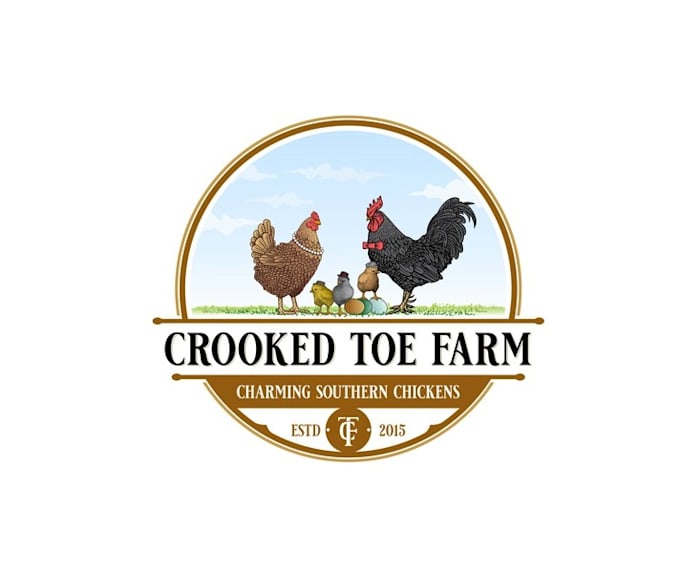 design eye catching crooked toe farm logo