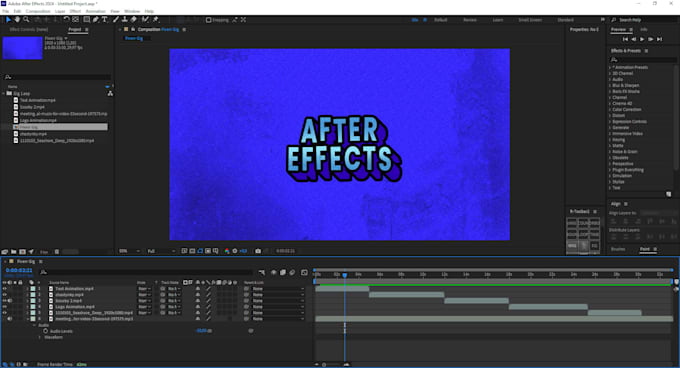custom logo animations, video intros and outros, and  video editing