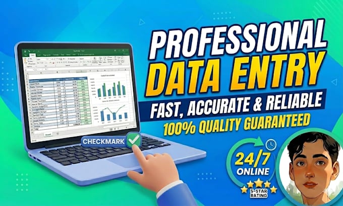be your virtual assistant for data entry, typing, copy paste and web reserch