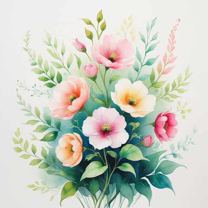 create watercolour botanical illustrations
