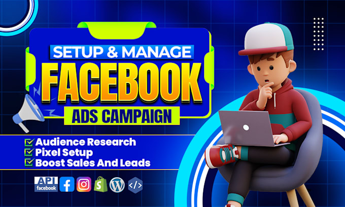 do facebook ads campaign setup, management, and pixel setup