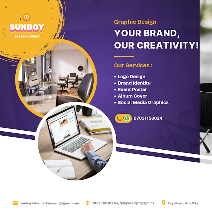 do graphic designs and build business cards