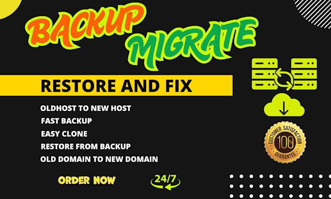migrate wordpress website to new host or domain, website development, fix errors