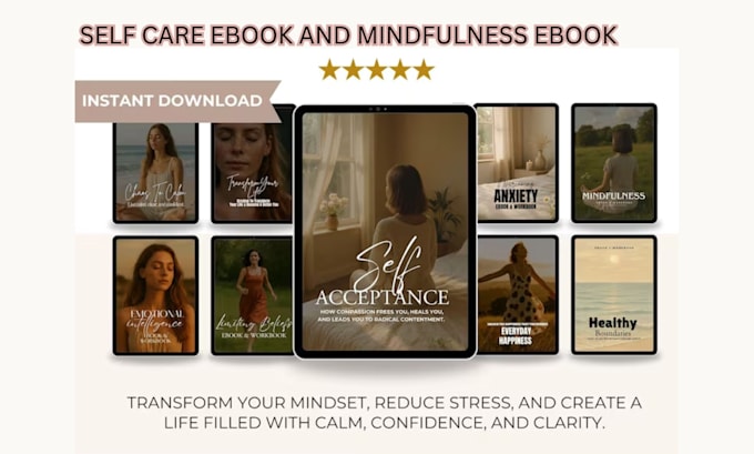 design 2026 selfcare ebook wellness minfulness freebie guide branding DIY ebook