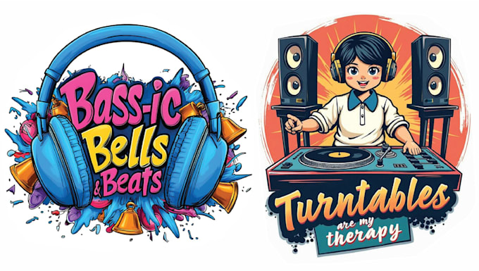 make unique podcast radio music logo