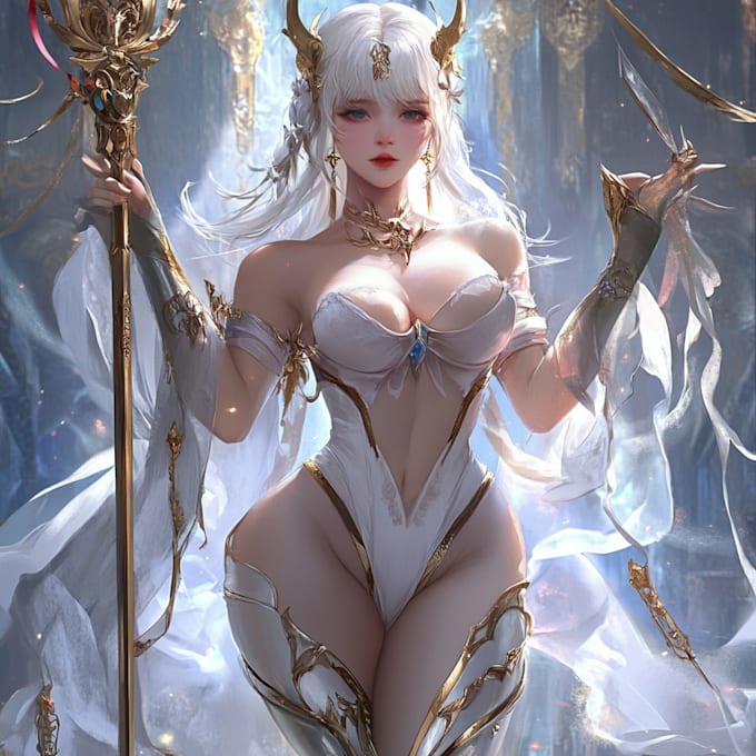draw fantasy style and game characters art