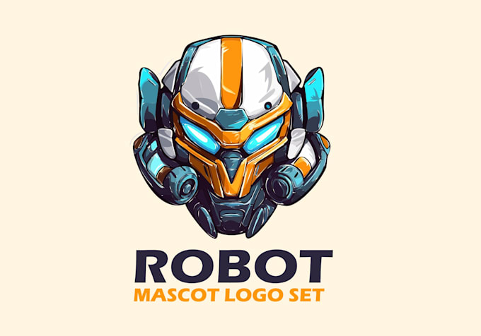 design high quality robot logo with free source files