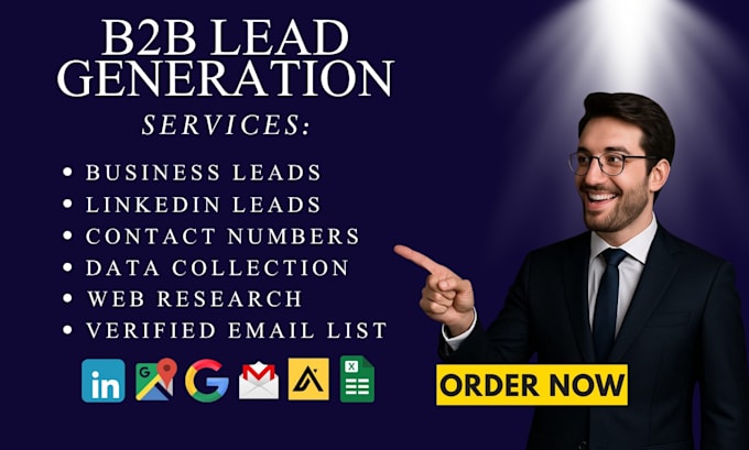 find email address, b2b lead generation, data collection, map scrapping for you