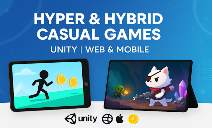 develop hyper and hybrid casual games using unity engine
