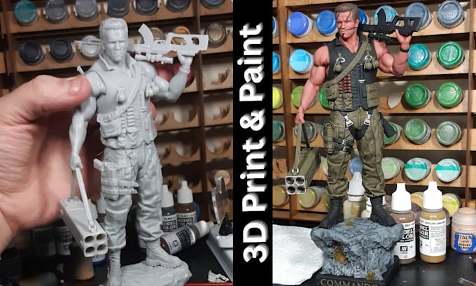 3d print and paint miniature, warhammer, action figure, tabletop, diorama models