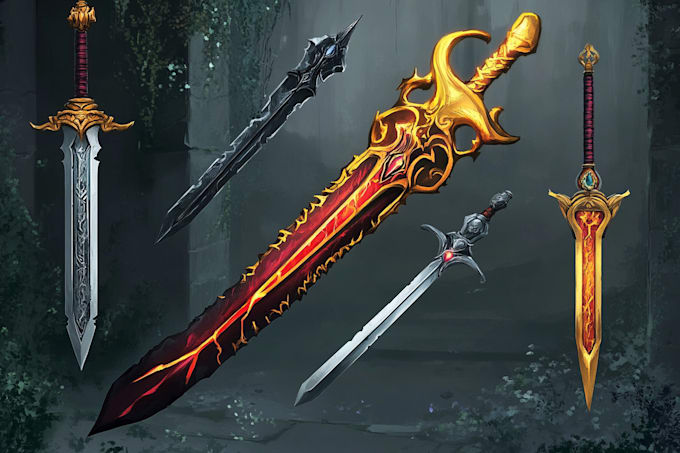 design fantasy weapons in any art style