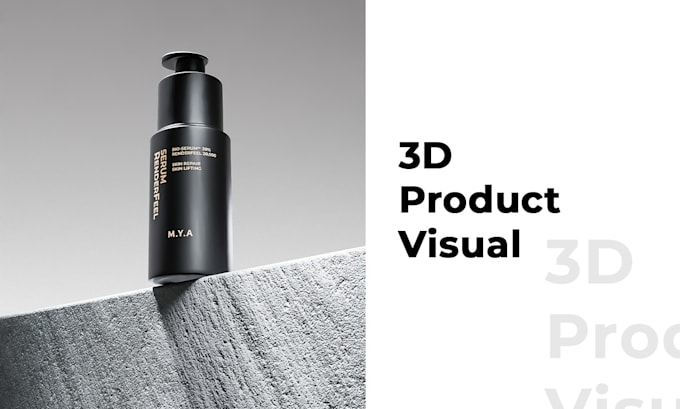 design 3d cosmetic mockup and product render for packaging