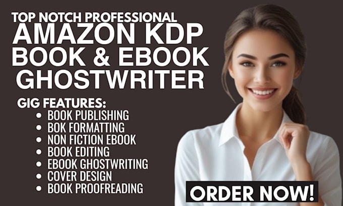 amazon KDP book publishing non fiction ebook ghostwriter book writer KDP editing