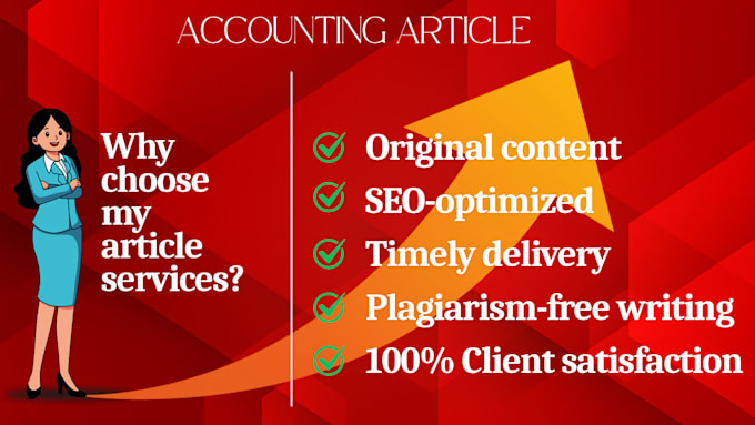 write informative and practical content on accounting