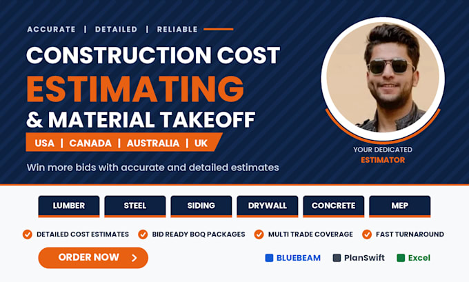do professional construction takeoffs and cost estimation