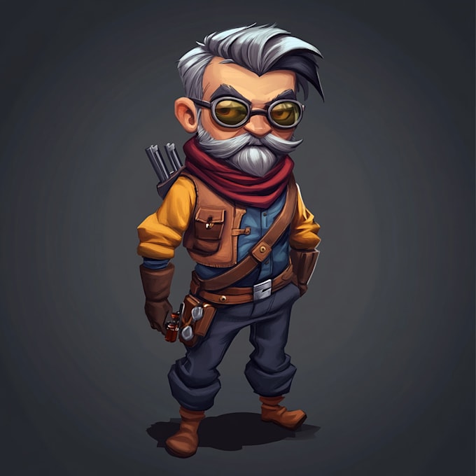 draw 2d game character for game art