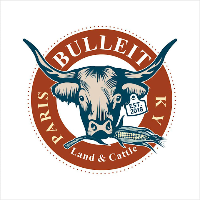 design vintage cattle farm rustic charm logo