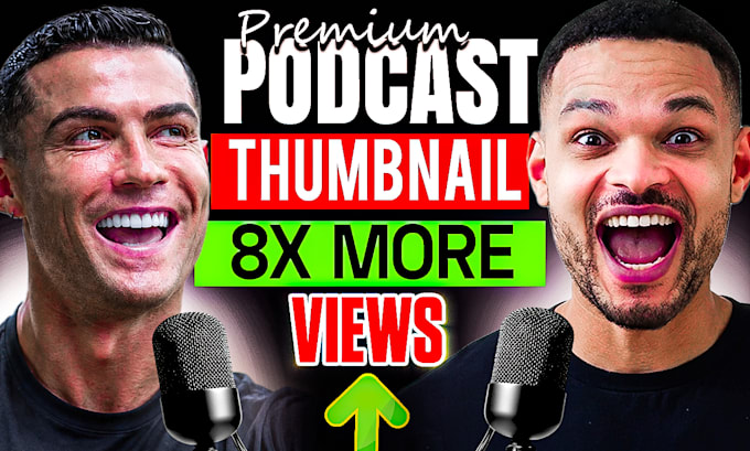 design youtube podcast thumbnail within few hours