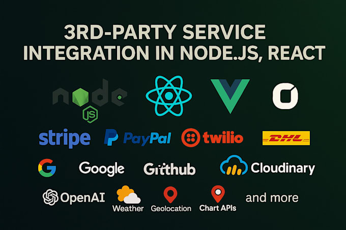 integrate 3rd party API in nodejs react or vuejs web app