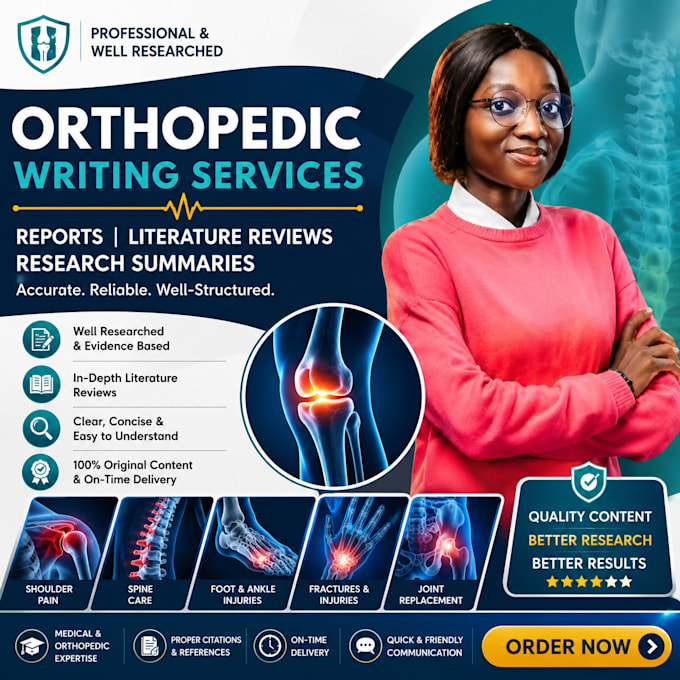write professional orthopedic, musculoskeletal and bone health content