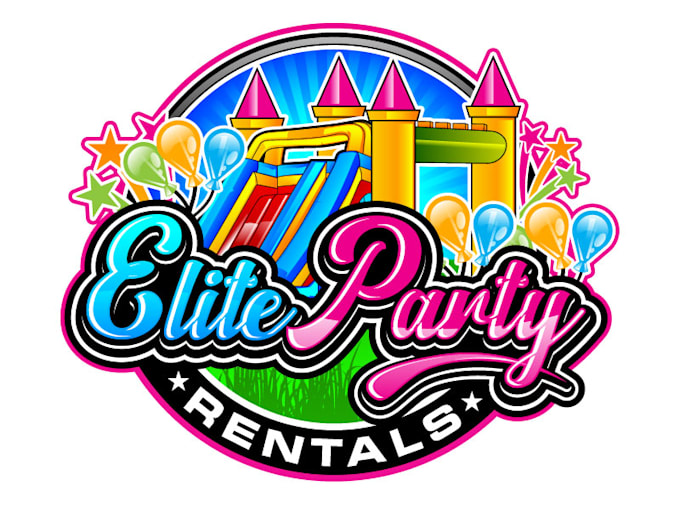 design outstanding bounce house logo