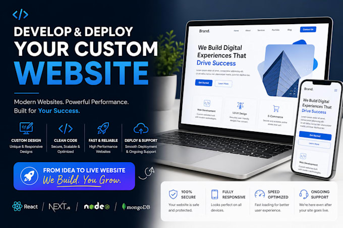 develop and deploy your custom website