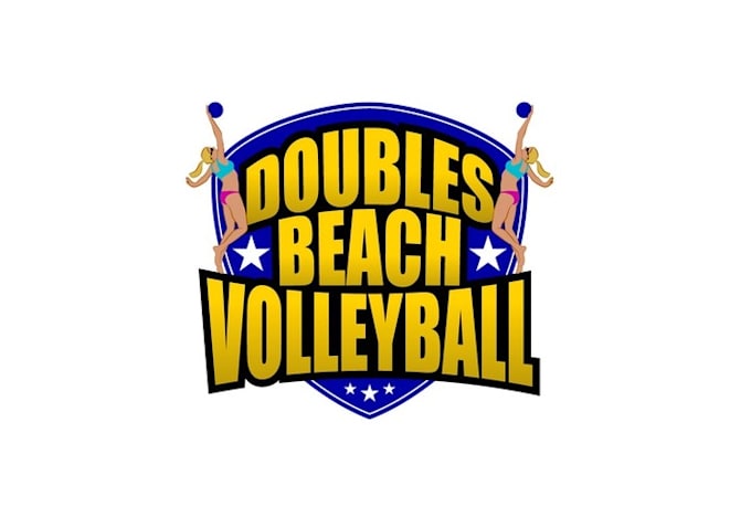 design doubles beach volleyball logo