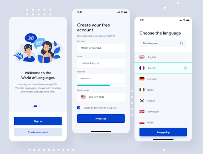 develop language learning app, kid learning app, e learning app, education app