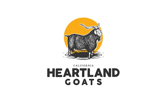 design awesome animals new goat farm logo