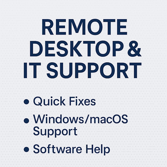 provide expert remote desktop support and IT troubleshooting
