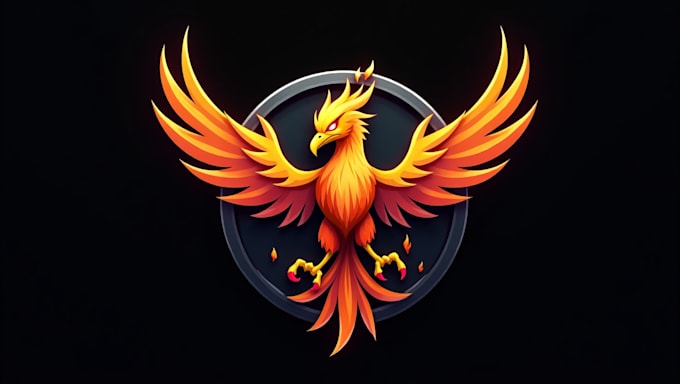 design super phoenix bird mascot logo with express delivery