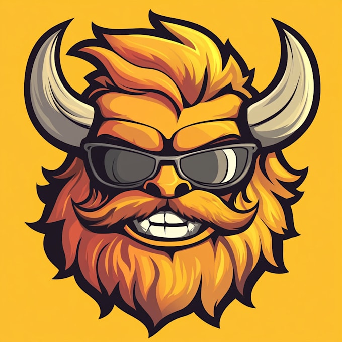 draw a cartoon logo, mascot, character