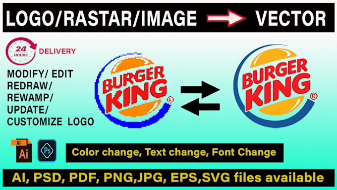edit, redesign, redraw, update, modify or rebrand logo
