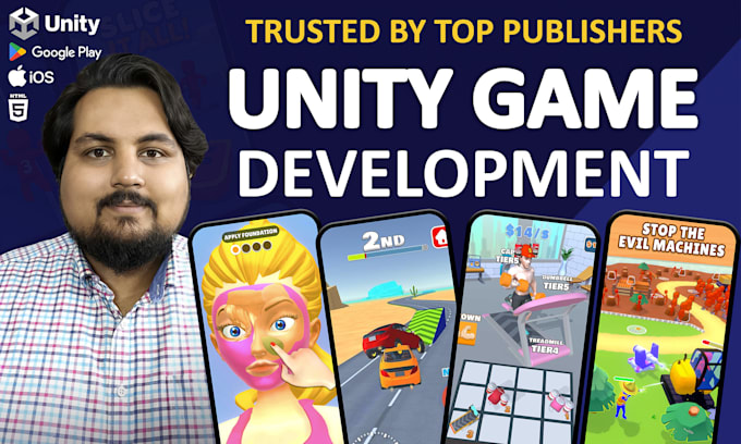 develop professional unity 2d and 3d games for android ios and PC